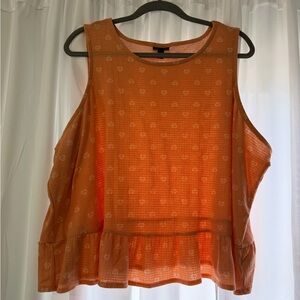 Chic Orange Sleeveless Tank Top